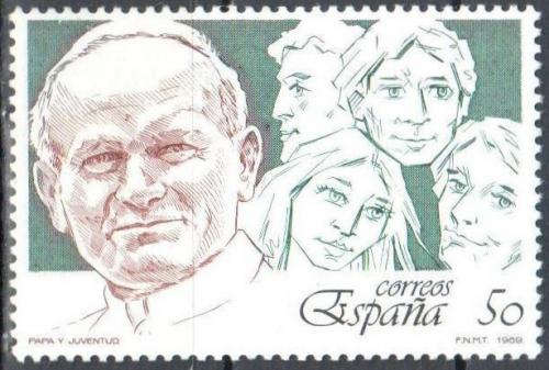 Poštová známka Španielsko 1989 Papež Jan Pavel II. Mi# 2901