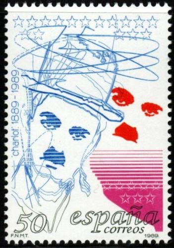 Poštová známka Španielsko 1989 Charlie Chaplin Mi# 2903