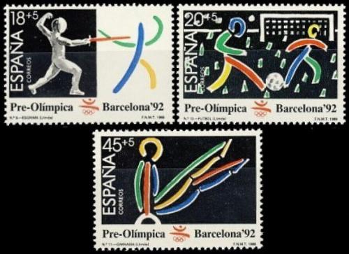 Poštové známky Španielsko 1989 LOH Barcelona Mi# 2905-07