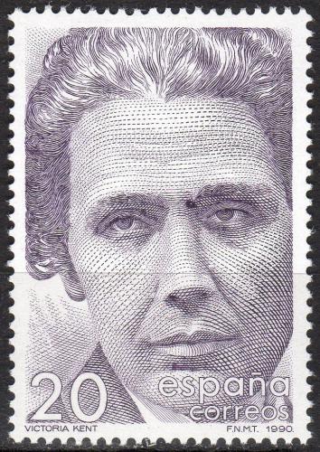 Poštová známka Španielsko 1990 Victoria Kent, politièka Mi# 2928