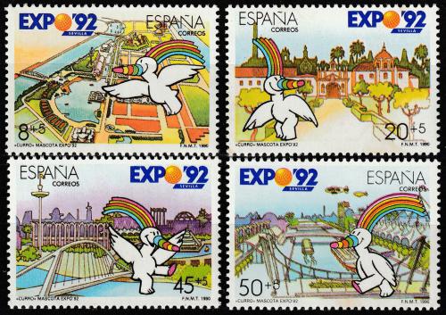 Poštové známky Španielsko 1990 Výstava EXPO ’92 Sevilla Mi# 2929-32