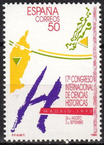Poštová známka Španielsko 1990 Mezinárodní kongres historikù Mi# 2952