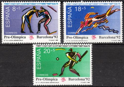 Poštové známky Španielsko 1990 LOH Barcelona Mi# 2953-55