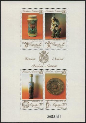 Poštové známky Španielsko 1991 Porcelán a keramika Mi# Block 40