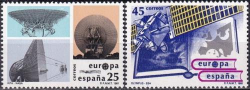 Poštové známky Španielsko 1991 Európa CEPT, prieskum vesmíru Mi# 2990-91