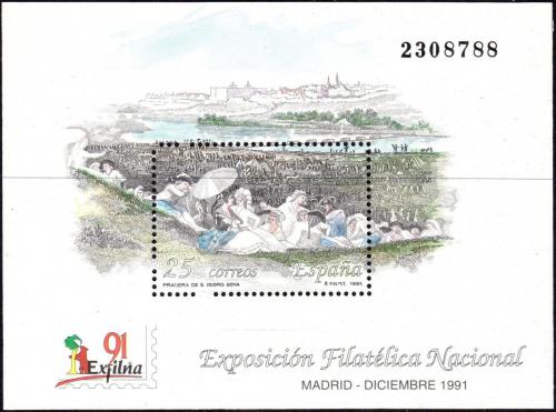 Poštová známka Španielsko 1991 Umenie, Francisco de Goya Mi# Block 41