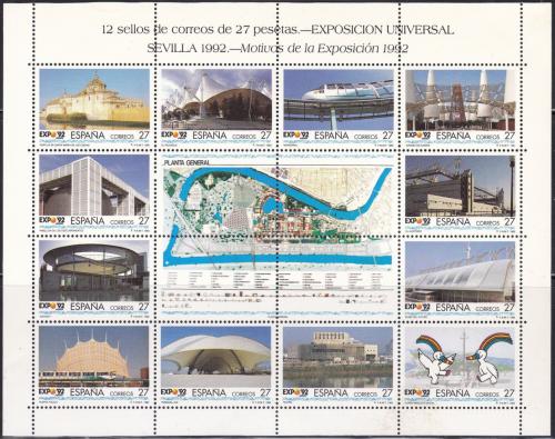 Potov znmky panielsko 1992 Vstava EXPO 92 Sevilla Mi# 3048-59