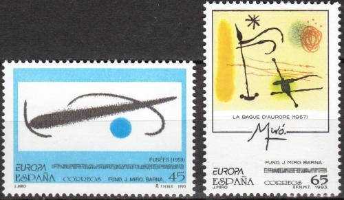 Poštové známky Španielsko 1993 Európa CEPT, moderní umenie Mi# 3109-10