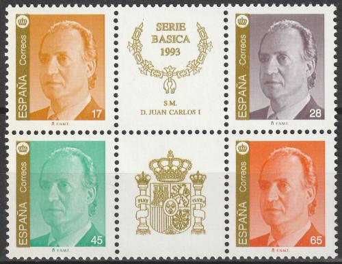 Poštové známky Španielsko 1993 Krá¾ Juan Carlos I. Mi# 3117-20