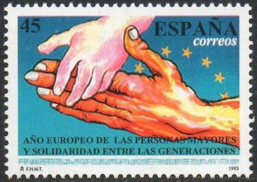 Poštová známka Španielsko 1993 Evropský rok seniorù Mi# 3130