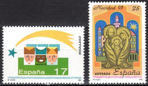 Poštové známky Španielsko 1993 Vianoce Mi# 3131-32
