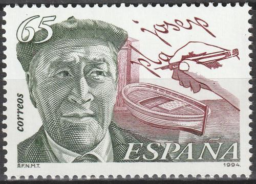 Poštová známka Španielsko 1994 Josep Pla, spisovatel Mi# 3158