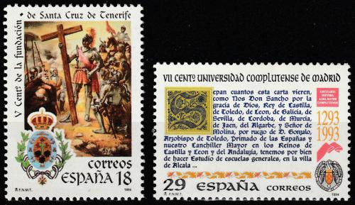 Poštové známky Španielsko 1994 Historické události Mi# 3160-61