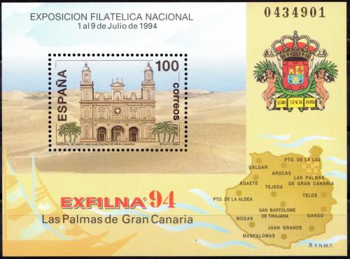 Poštová známka Španielsko 1994 Katedrála v Las Palmas de Gran Canaria Mi# Block 55