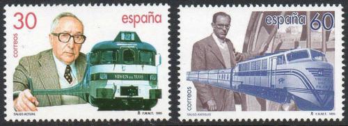 Poštové známky Španielsko 1995 Rychlovlak Talgo Mi# 3205-06