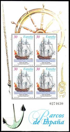 Poštové známky Španielsko 1995 Plachetnice Mi# Block 58