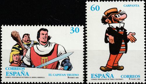 Poštové známky Španielsko 1995 Komiks Mi# 3215-16