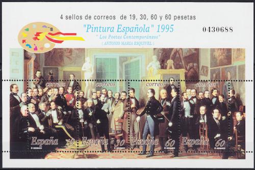 Poštové známky Španielsko 1995 Umenie, Antonio María Esquivel Mi# Block 61