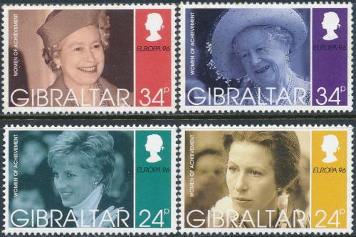 Poštové známky Gibraltár 1996 Európa CEPT, slavné ženy Mi# 755-58 Kat 6€