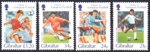 Poštové známky Gibraltár 1996 ME ve futbale Mi# 759-62 Kat 7€