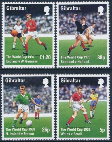 Poštové známky Gibraltár 1998 MS ve futbale Mi# 814-17 Kat 7€
