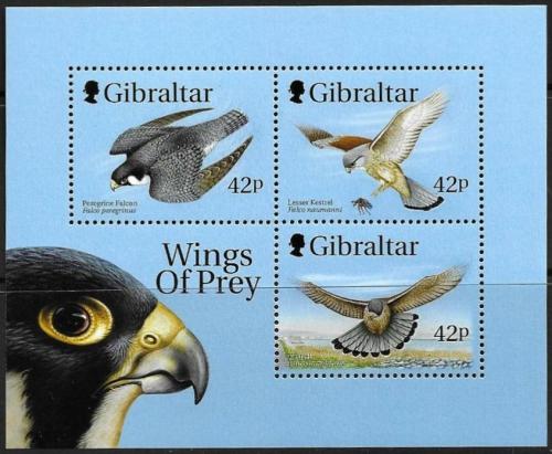 Poštové známky Gibraltár 1999 Dravci Mi# Block 39