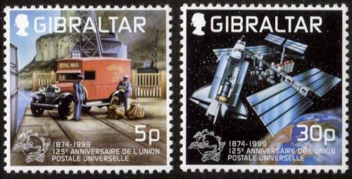 Poštové známky Gibraltár 1999 UPU, 125. výroèie Mi# 886-87