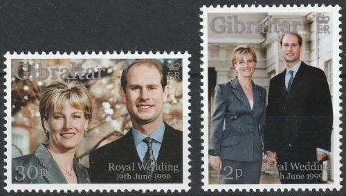 Poštové známky Gibraltár 1999 Princ Edward a Sophie Rhys-Jones Mi# 888-89