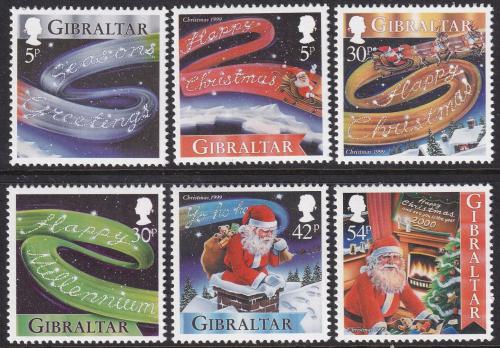 Poštové známky Gibraltár 1999 Vianoce Mi# 895-900 Kat 6€