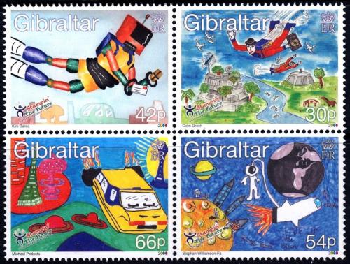 Poštové známky Gibraltár 2000 Dìtské kresby Mi# 901-04 Kat 8€