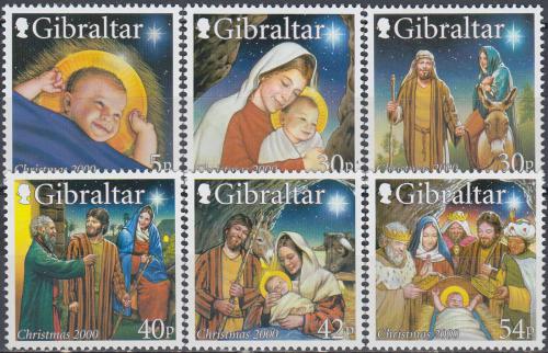 Poštové známky Gibraltár 2000 Vianoce Mi# 945-50 Kat 8€