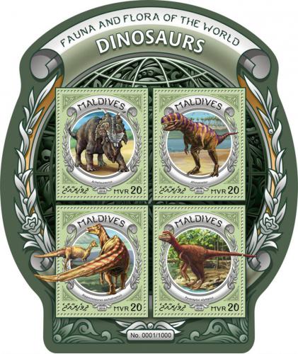 Poštové známky Maldivy 2016 Dinosaury Mi# 6315-18 Kat 10€