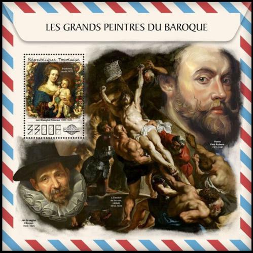 Poštová známka Togo 2017 Umenie, baroko Mi# Block 1492 Kat 13€