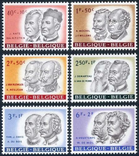 Poštové známky Belgicko 1961 Osobnosti kultury Mi# 1236-41 Kat 15€