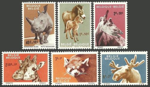 Poštové známky Belgicko 1961 ZOO Antverpy Mi# 1242-47 Kat 10€