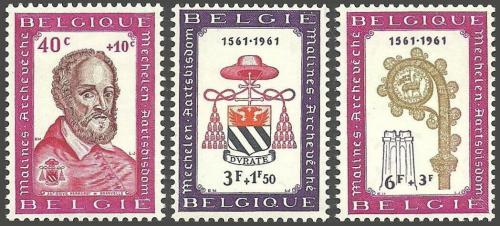 Poštové známky Belgicko 1961 Mechelen sídlem arcibiskupství, 40. výroèie Mi# 1248-50