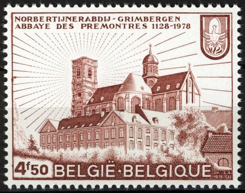 Poštová známka Belgicko 1978 Kláštor Grimbergen, 850. výroèie Mi# 1940