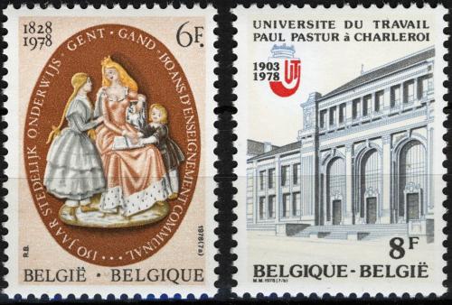 Poštové známky Belgicko 1978 Školy Mi# 1957-58