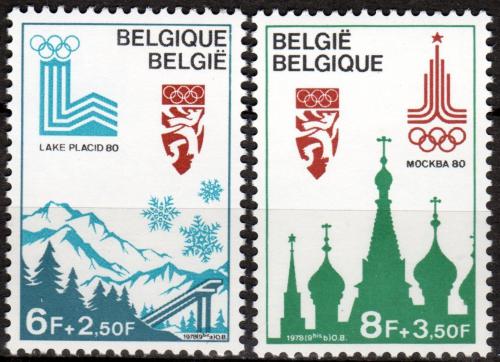 Poštové známky Belgicko 1978 Olympijské hry Mi# 1965-66