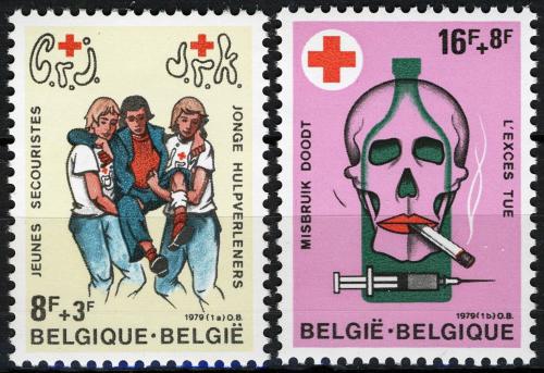 Poštové známky Belgicko 1979 Èervený kríž Mi# 1973-74