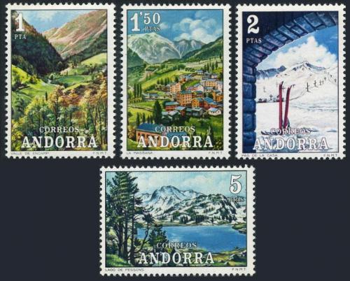 Potov znmka Andorra p. 1972 Turistika Mi# 72-75 Kat 8
