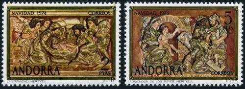 Poštové známky Andorra Šp. 1974 Vianoce Mi# 93-94