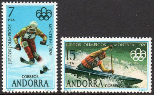 Poštové známky Andorra Šp. 1976 Olympijské hry Mi# 103-04