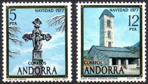 Poštové známky Andorra Šp. 1977 Vianoce Mi# 109-10
