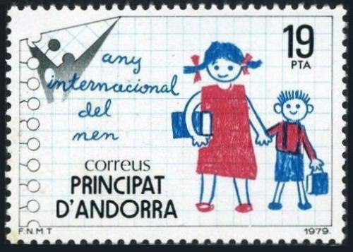Poštová známka Andorra Šp. 1979 Medzinárodný rok dìtí Mi# 125