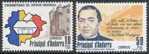 Poštové známky Andorra Šp. 1983 Výroèí Mi# 168-69
