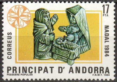 Poštová známka Andorra Šp. 1984 Vianoce Mi# 180