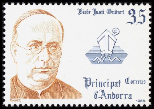 Poštová známka Andorra Šp. 1986 Kníže Justí Guitart i Vilardebó Mi# 190