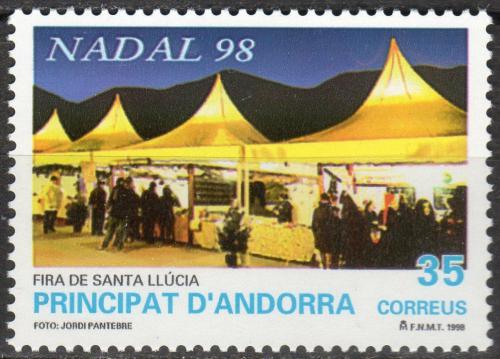 Poštová známka Andorra Šp. 1998 Vianoèný trhy Mi# 262