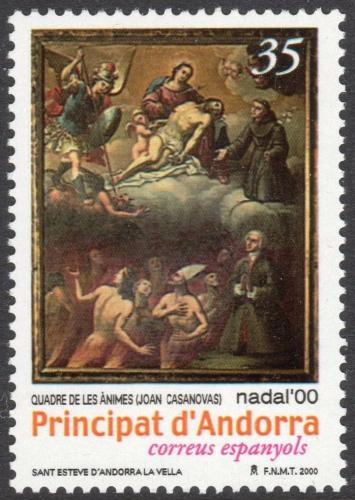 Potovn znmka Andorra p. 2000 Vnoce, umn, Joan Casanovas Mi# 278